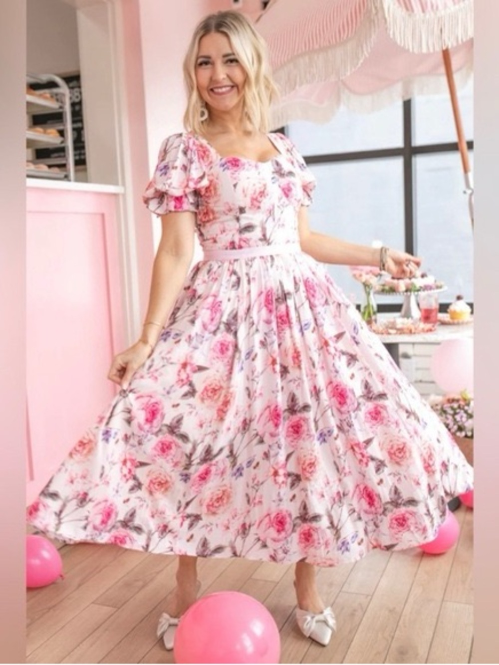 Ivy City Co floral ballerina dress